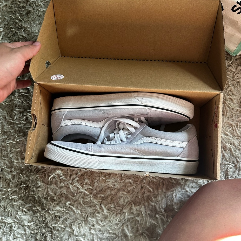 White and Gray Sneakers
